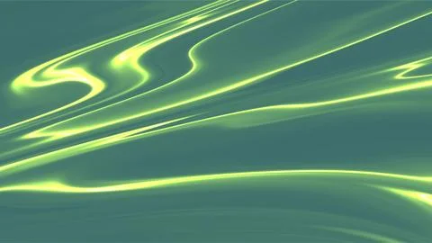 Abstract Green Light Trails with Dynamic Motion Effect. Stock Illustration