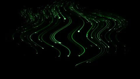 Abstract Green Light Trails Stock Footage 289127332