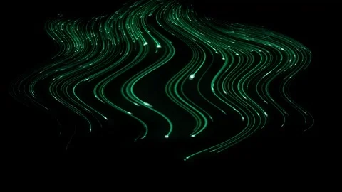 Abstract Green Light Trails Stock Footage 289127990