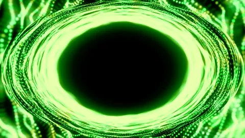 Abstract Green Light Tunnel Stock Footage 289130161