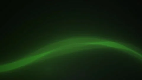 Abstract Green Light Waves Flowing Smoothly Through Dark Space Background Stock Footage 344716596