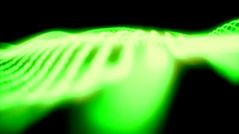 Abstract Green Light Waves Stock Footage 289123705