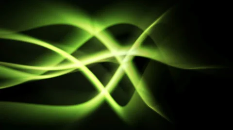 Abstract green light waves - seamless loop (FULL HD) Video stock 37211073