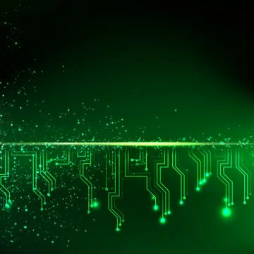 Abstract green lights background. Stock Illustration
