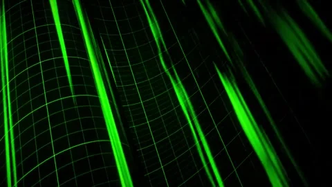 Abstract green lights lines rolling animation Stock-Footage 253426080