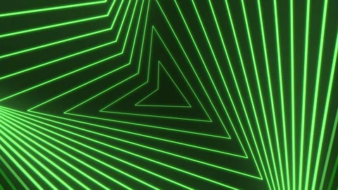 Abstract green line pattern futuristic design element on black background Video stock 267062664
