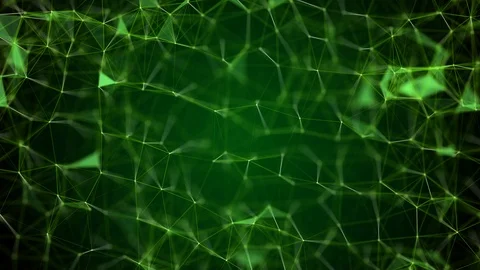 Abstract green lines and facets moving as background Stock Footage 120021418