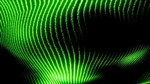 Abstract Green Lines on Black Background Stock Footage 289123815