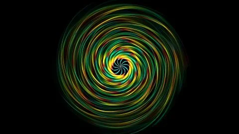 Abstract green lines on black background. Stock Illustration