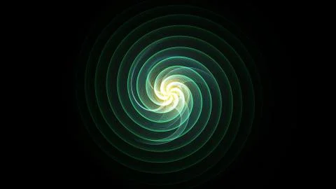 Abstract green lines on black background. Stock Illustration