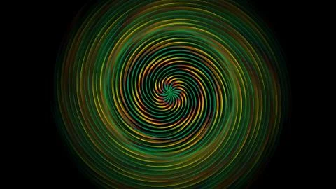 Abstract green lines on black background. Stock Illustration