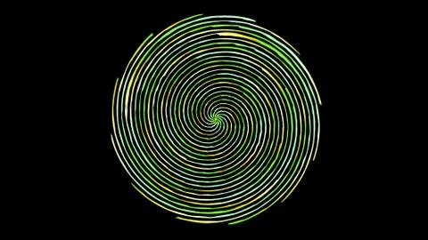 Abstract green lines on black background. Stock Illustration