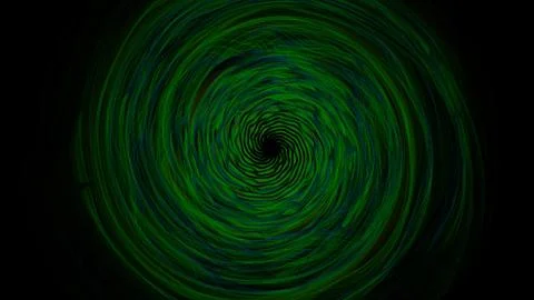 Abstract green lines on black background. Stock Illustration