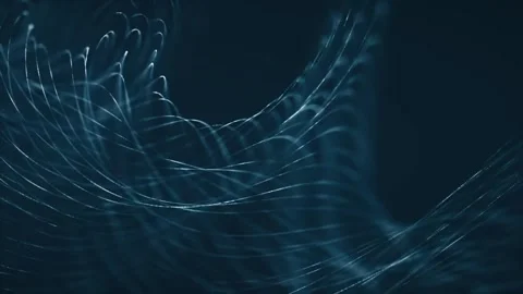 Abstract green lines moving animation Video stock 256788495