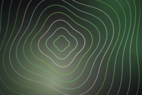 Abstract green lines pattern with glowing concentric shapes Stock Photos