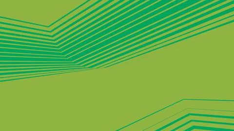Abstract green lines pattern on a yellow background Stockillustratie