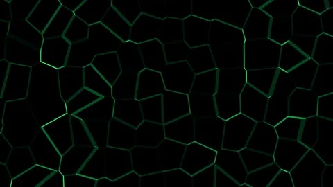 Abstract Green Lines Pulsating in Darkness with Copy Space for Text Overlay Stock Footage 340943792