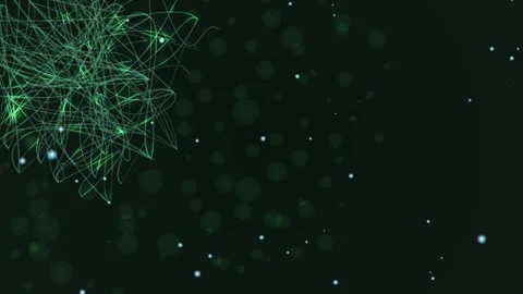 Abstract Green Lines Transforming Into White Digital Data Blocks Animation Stock Footage 340388311