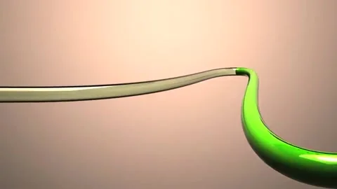 Abstract green liquid fast moving in tube 스톡 동영상 255921150