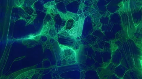 Abstract green liquid glow texture with organic ripples and caustic light p.. Stock Footage 329665548