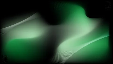 Abstract Green Liquid Gradient Waves Banner Background. Vector Illustration Stock Illustration