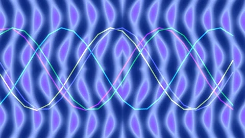 Abstract green liquid wave equalizer line on seamless background loop Stock Footage 336887379
