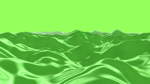 Abstract green liquid waves background with glossy surface and soft reflections Vídeo Stock 332108443