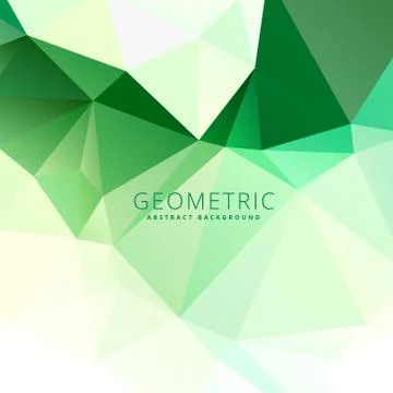 Abstract green low poly template Stock Illustration