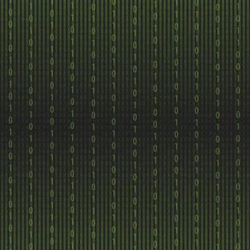 Abstract Green Matrix Background. Binary Computer Code. Coding Stock Illustration