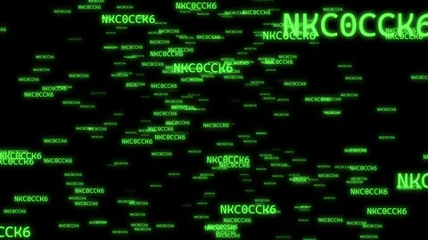 Abstract Green Matrix Digital Code Moving Forward Tech Background Stock Footage 331260921