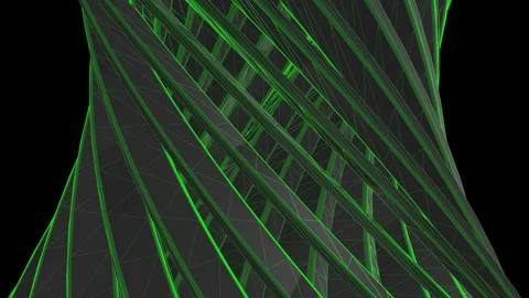 Abstract green metal background with lines Video stock 242322902