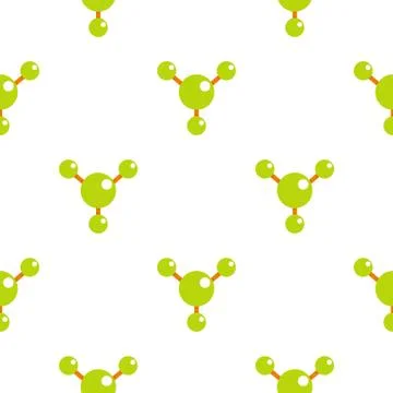 Abstract green molecules pattern flat Stock Illustration