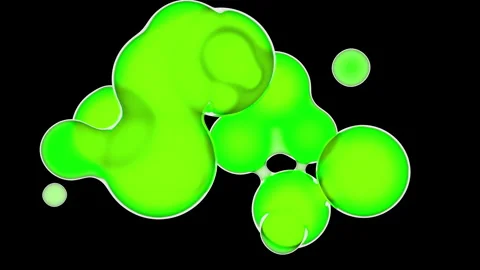 Abstract green morph liquid form on back background. Stock Footage 271203023