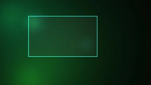 Abstract Green Motion Background with Glowing Rectangular Frame Overlay. Stock Footage 341794851