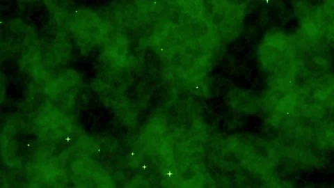 Abstract green nebula background animated with subtle starry sky, suitable .. Stock Footage 260373397