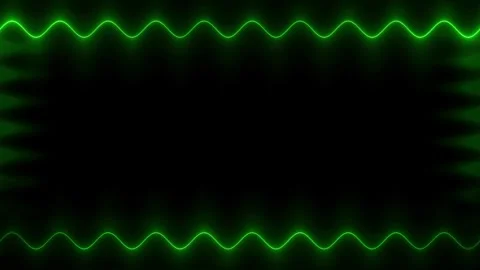 Abstract Green Neon Frame Stock Footage 284399569