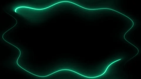 Abstract Green Neon Light Frame Stock Footage 284400724