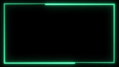 Abstract Green Neon light rectangle frame loading icon background in retro style Stock Footage 282589524
