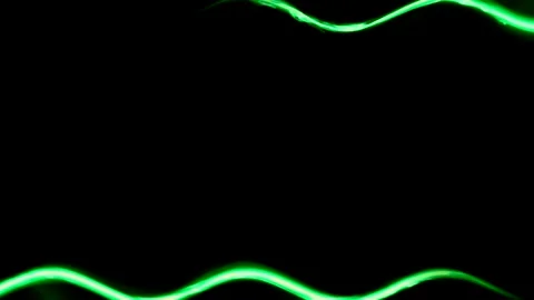 Abstract Green Neon Light Waves Stock Footage 284395802