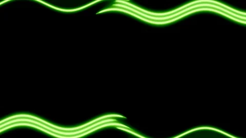 Abstract Green Neon Light Waves Stock Footage 284398361