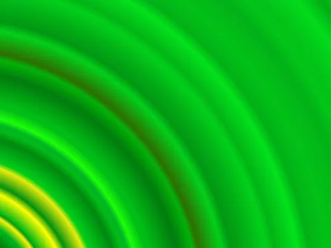 Abstract Green Neon Wave Background with Circular Gradient Pattern 库存插图