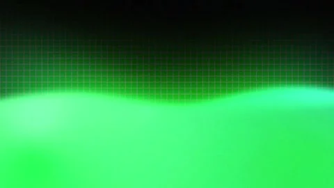 Abstract Green Neon Wave Grid Background with Glow and Noise for Corporate Stock Footage 337825757