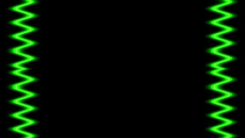 Abstract Green Neon Zigzag Frame Stock Footage 284402840