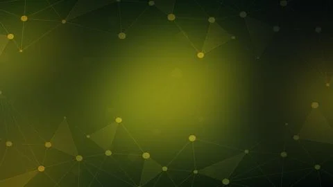 Abstract Green Network Background With Connected Nodes and Technology Conne.. Stock Illustration