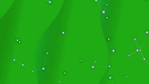 Abstract Green Network Background with Glowing Nodes and Lines Stock Footage 331907948