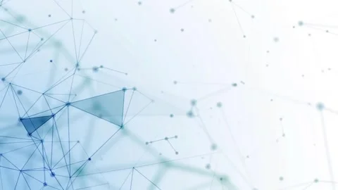 Abstract green network background with glowing dots and connecting lines Video stock 345929611