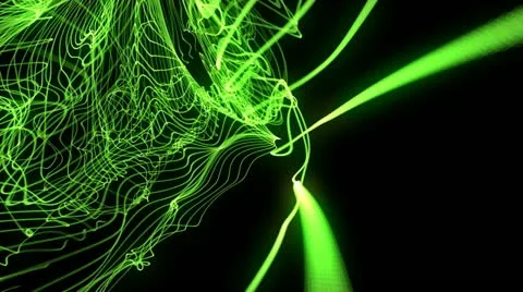 Abstract Green Nexus Mortise Loop with Matte Stock Footage 22415488
