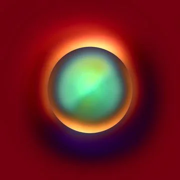 Abstract Green Orb on Red Background - AD100 Stock Photos