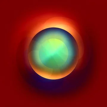Abstract Green Orb on Red Background - AD101 Stock Photos