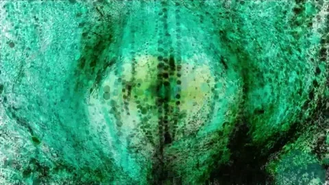 Abstract Green Orb with Speckled Pattern Stock Footage 289120778
